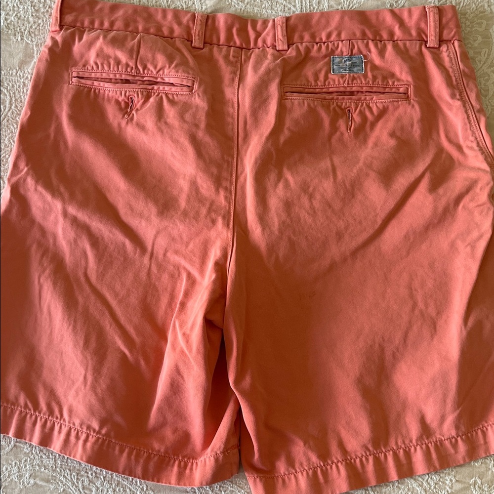 Southern Tide Orange Flat Front Men Shorts